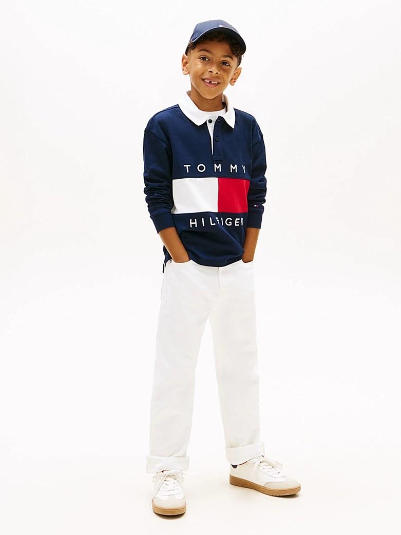 Polo Heritage a maniche lunghe color block KB0KB10354T C1G TOMMY HILFIGER 