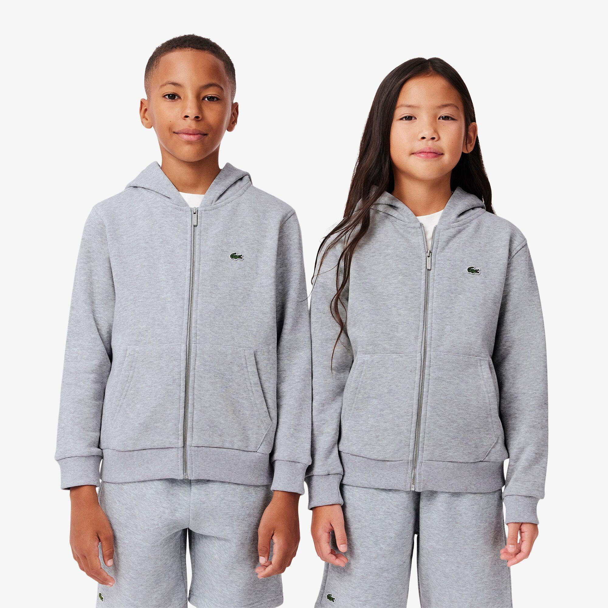 Felpa con cappuccio e zip in pile 847027 GH0 LACOSTE 