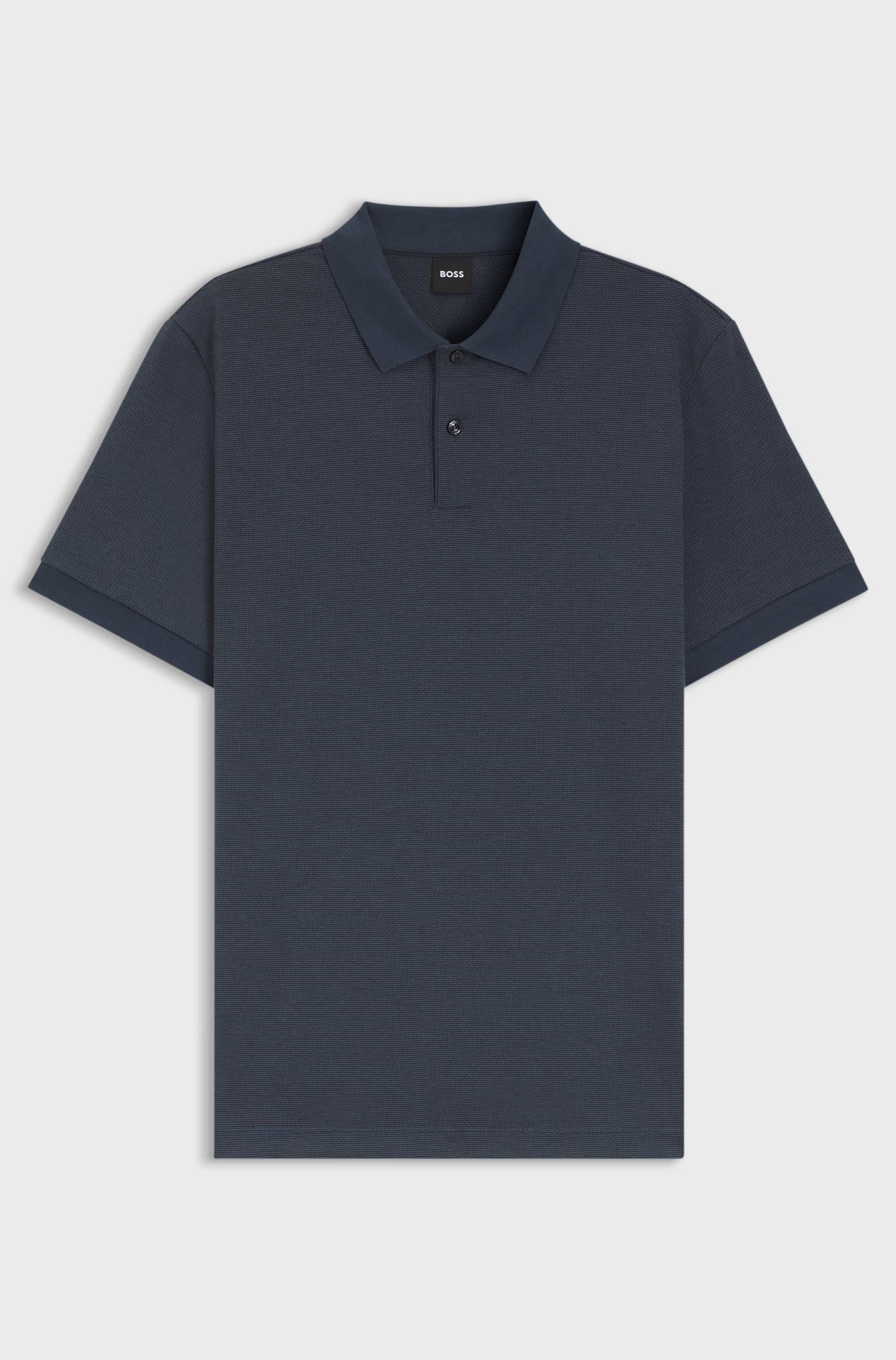Polo in cotone con lavorazione a bolle 50555172 404 BOSS 
