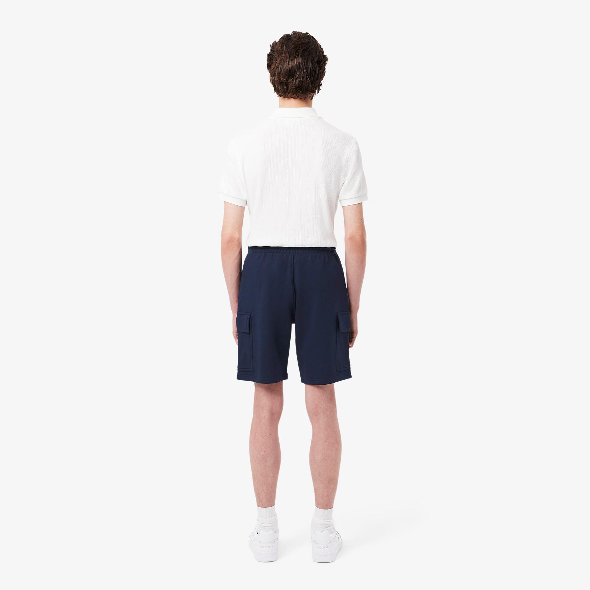 Shorts cargo in cotone felpato GH9743 166 LACOSTE 