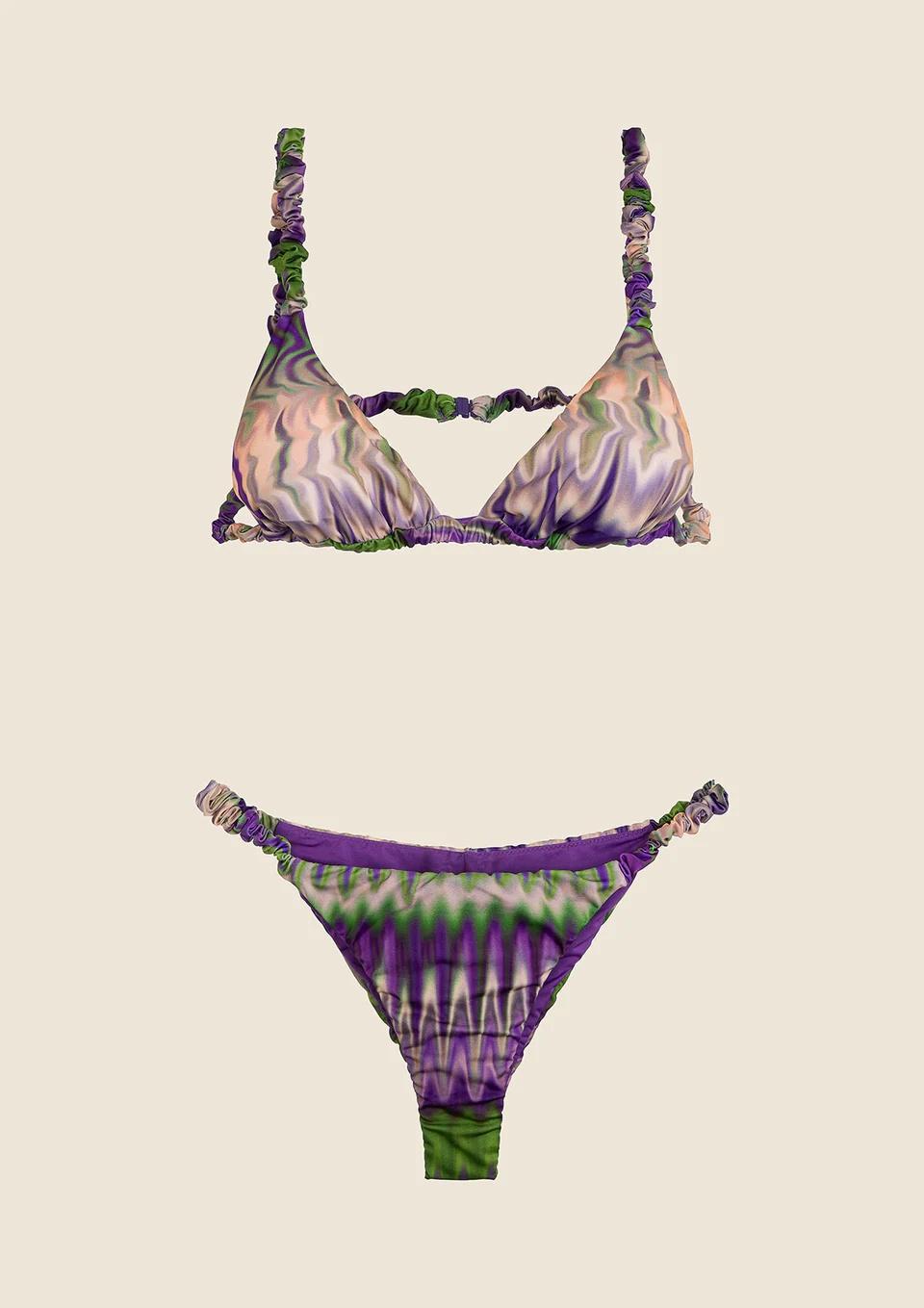 Bikini DonnaT riangolo con Slip Fisso Fantasia MF250430 X20 ME FUI 