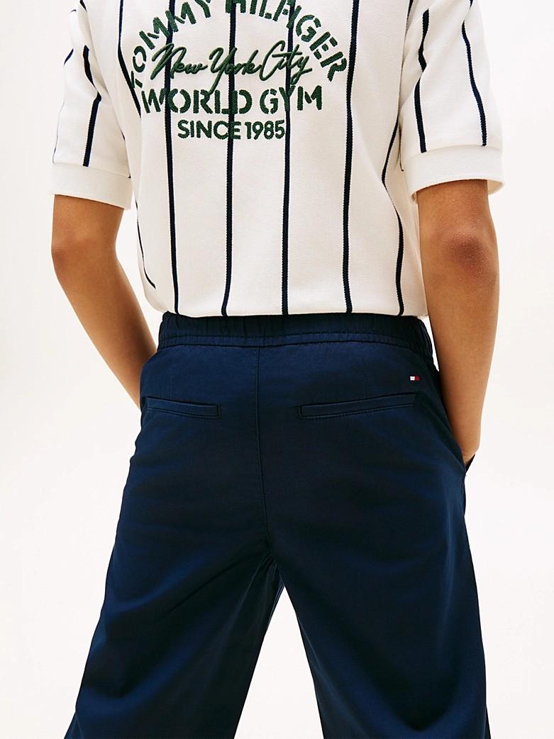 Pantaloni relaxed fit in twill con bandierina KB0KB10203T C1G TOMMY HILFIGER 