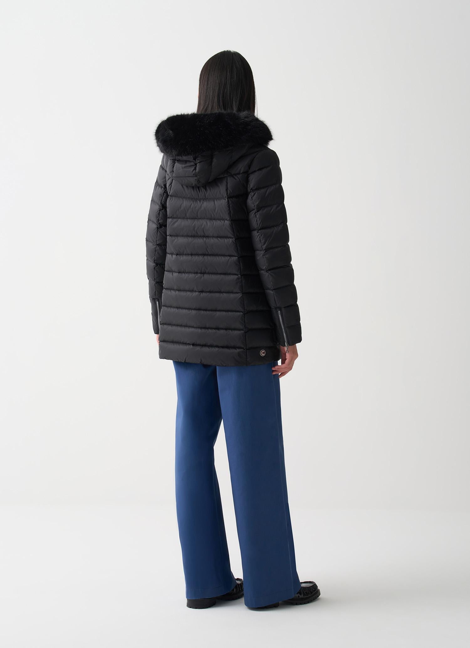Piumino a trapezio con pelliccia 2233E2YO 99 COLMAR 