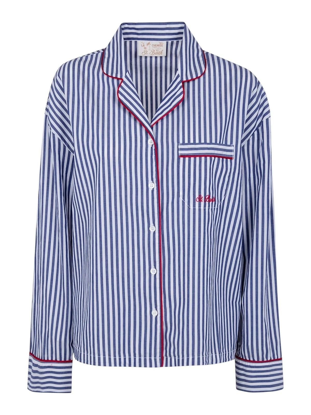 Camicia Astra con motivo a righe ASR0001 01699L MC2 SAINT BARTH 