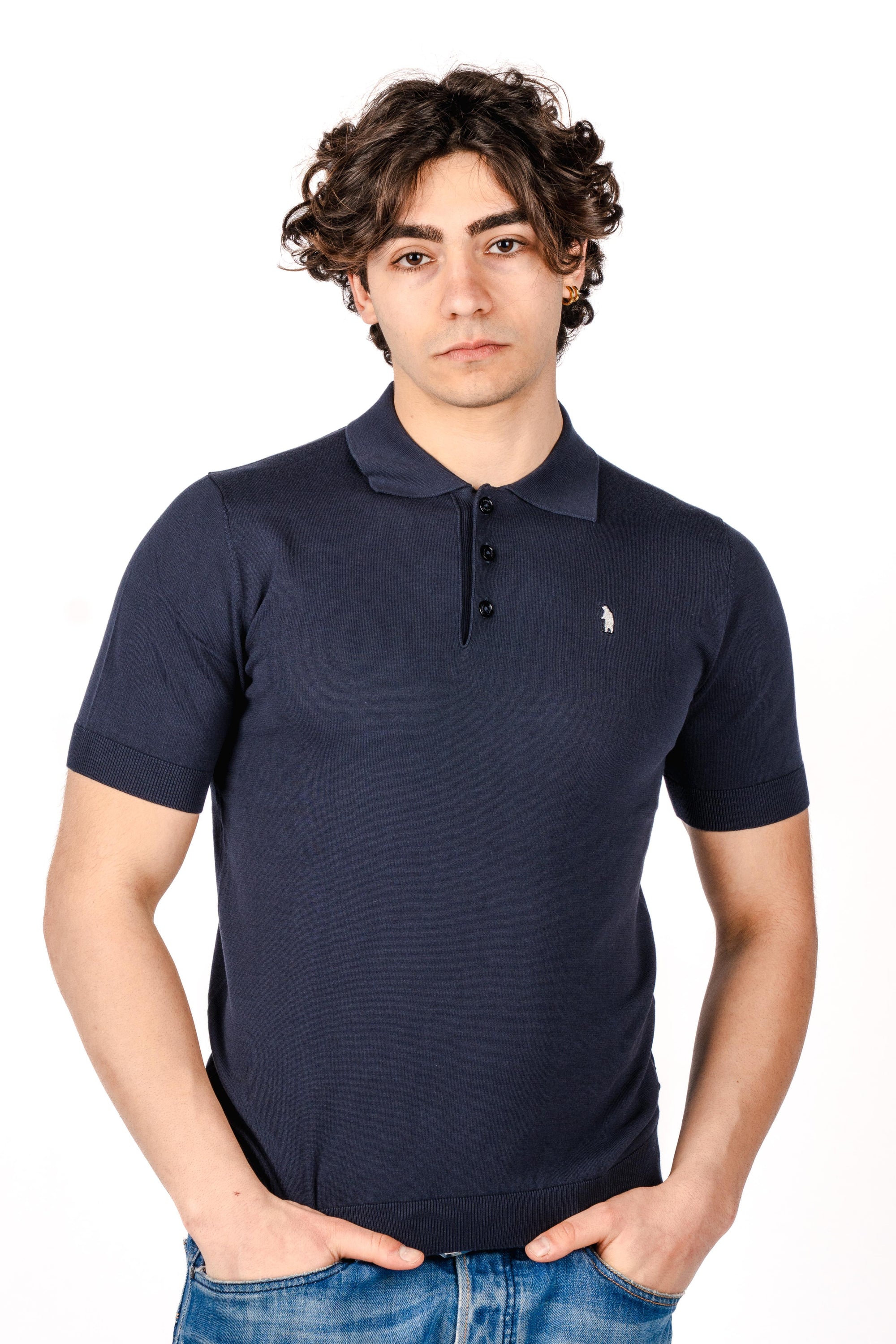 Polo knit R5010M261 INK REFRIGUE 
