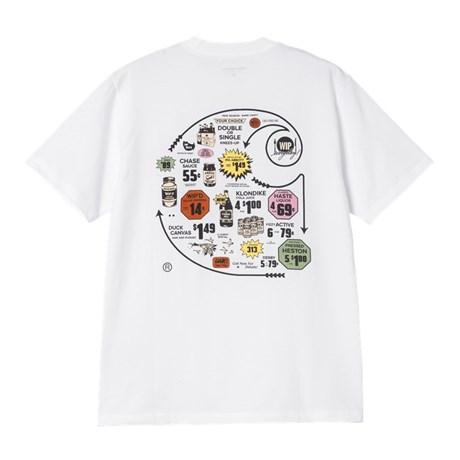 S/S Catalogue C Logo T-Shirt bianca I034761 02XX CARHARTT WIP 