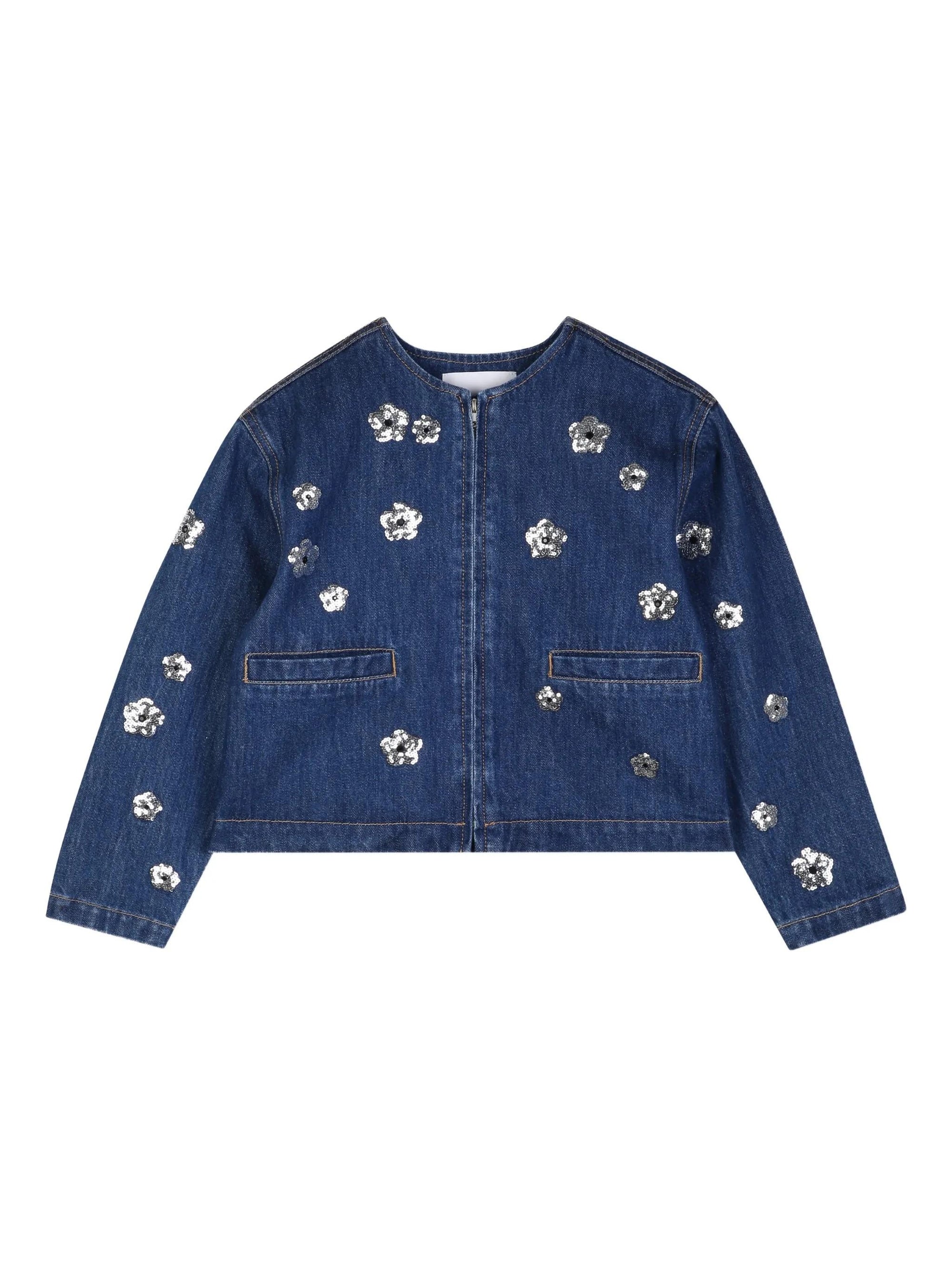 Giacca in denim con motivo floreale W60750 Z10A MARC JACOBS 