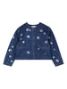 Giacca in denim con motivo floreale