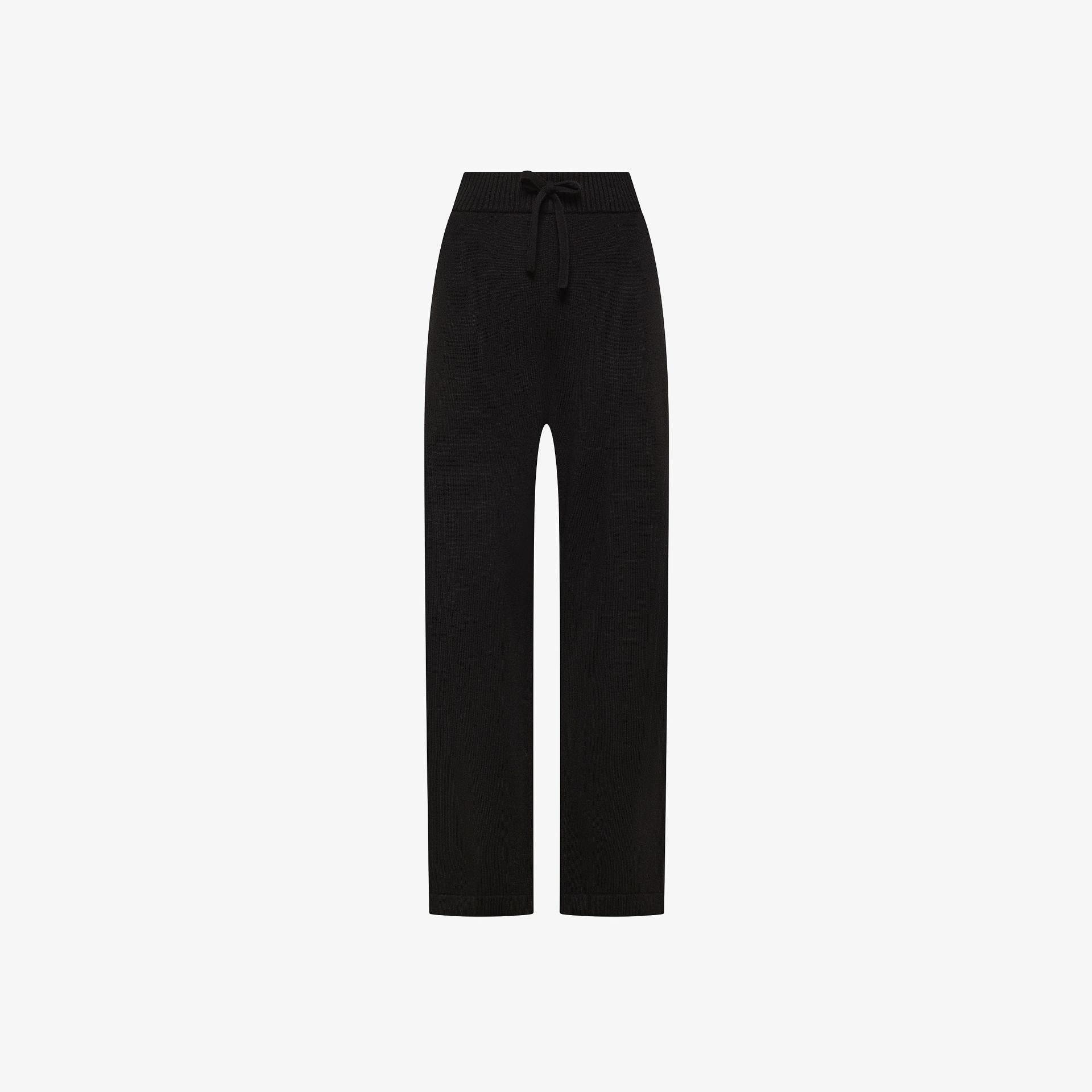 Pantaloni in lana e cashmere nero K45212 11 SUN68 