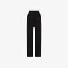 Black wool and cashmere trousers