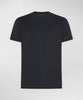 Zole 02 T-Shirt in Piquet stretch di cotone e seta blu grafite