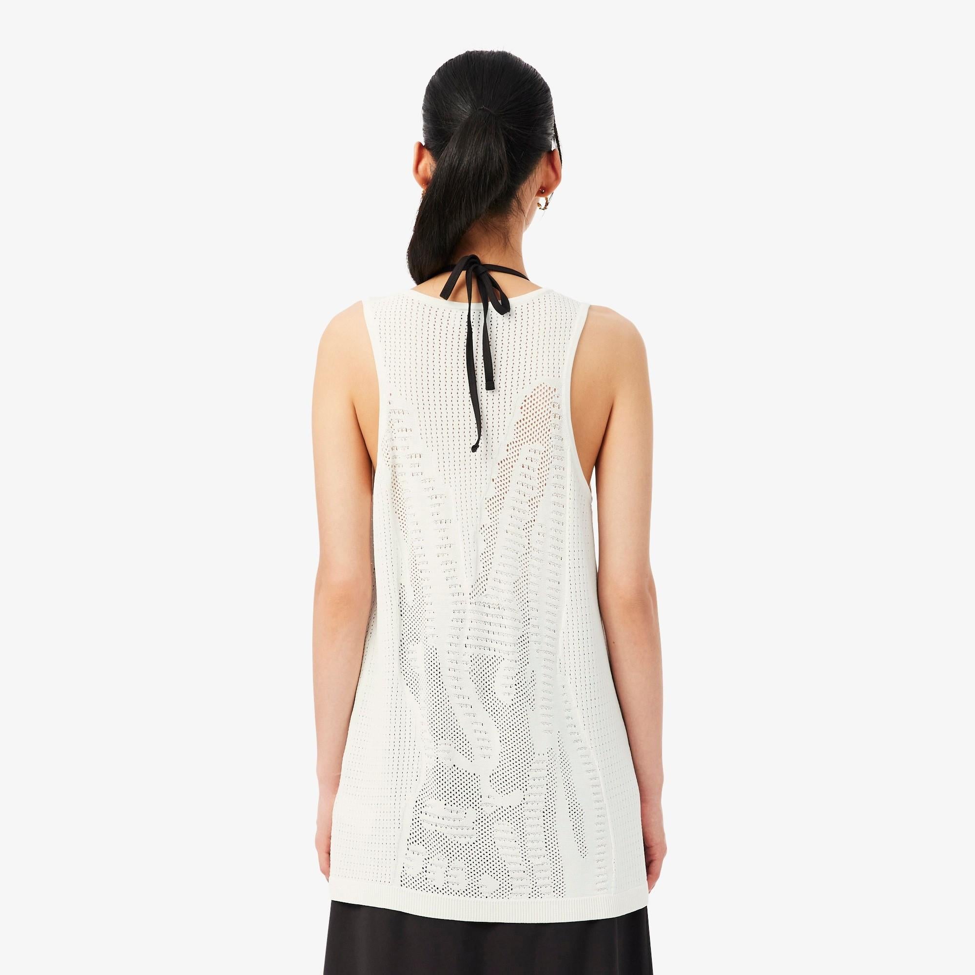 Canotta in mesh lavorata all'uncinetto AF9854 70V LACOSTE 