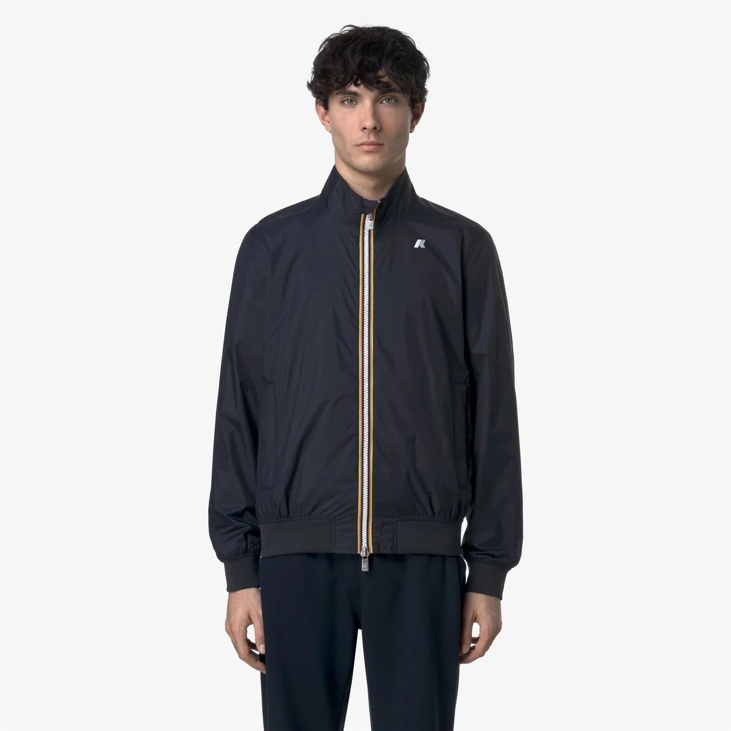 Bomber corto reversibile da uomo blu scuro per condizioni meteorologiche variabili K6123PW B0S K-WAY 
