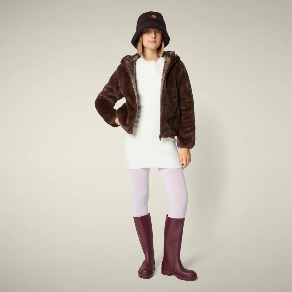 Giacca laila in pelliccia reversibile D33540W 40038 SAVE THE DUCK 