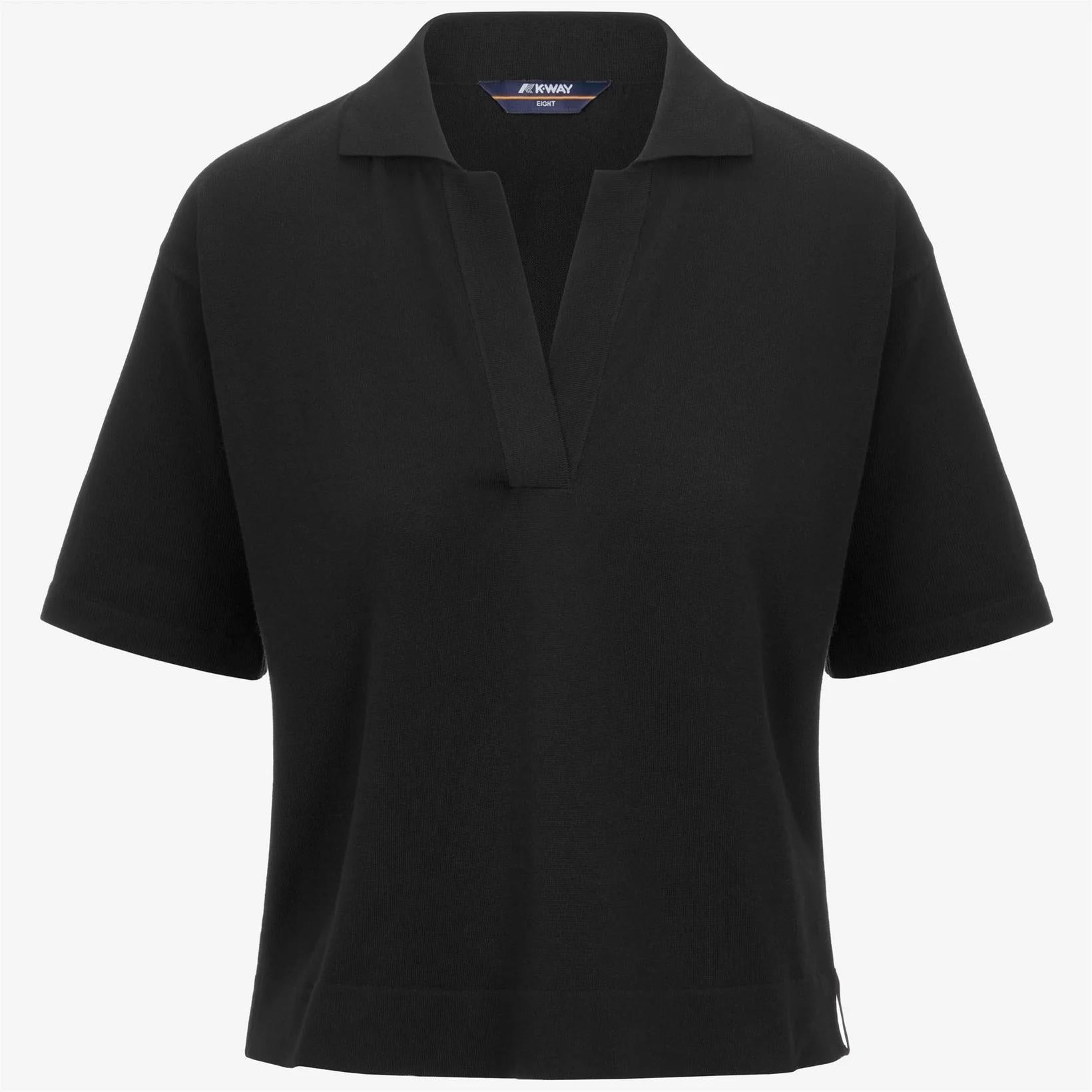 Polo donna Marlhes in maglia nero K4123RW USY K-WAY 