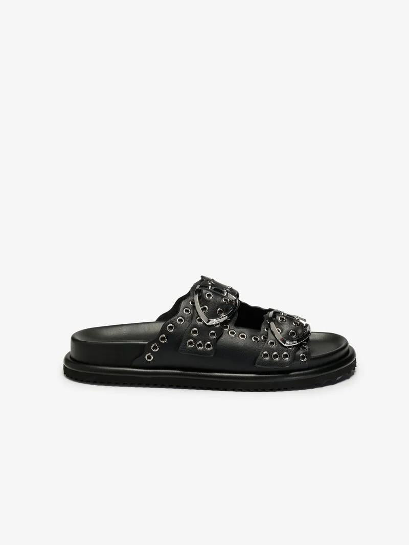 Sandal bloom02/lea S6BLOOM02LEA BLK BLAUER SHOES 