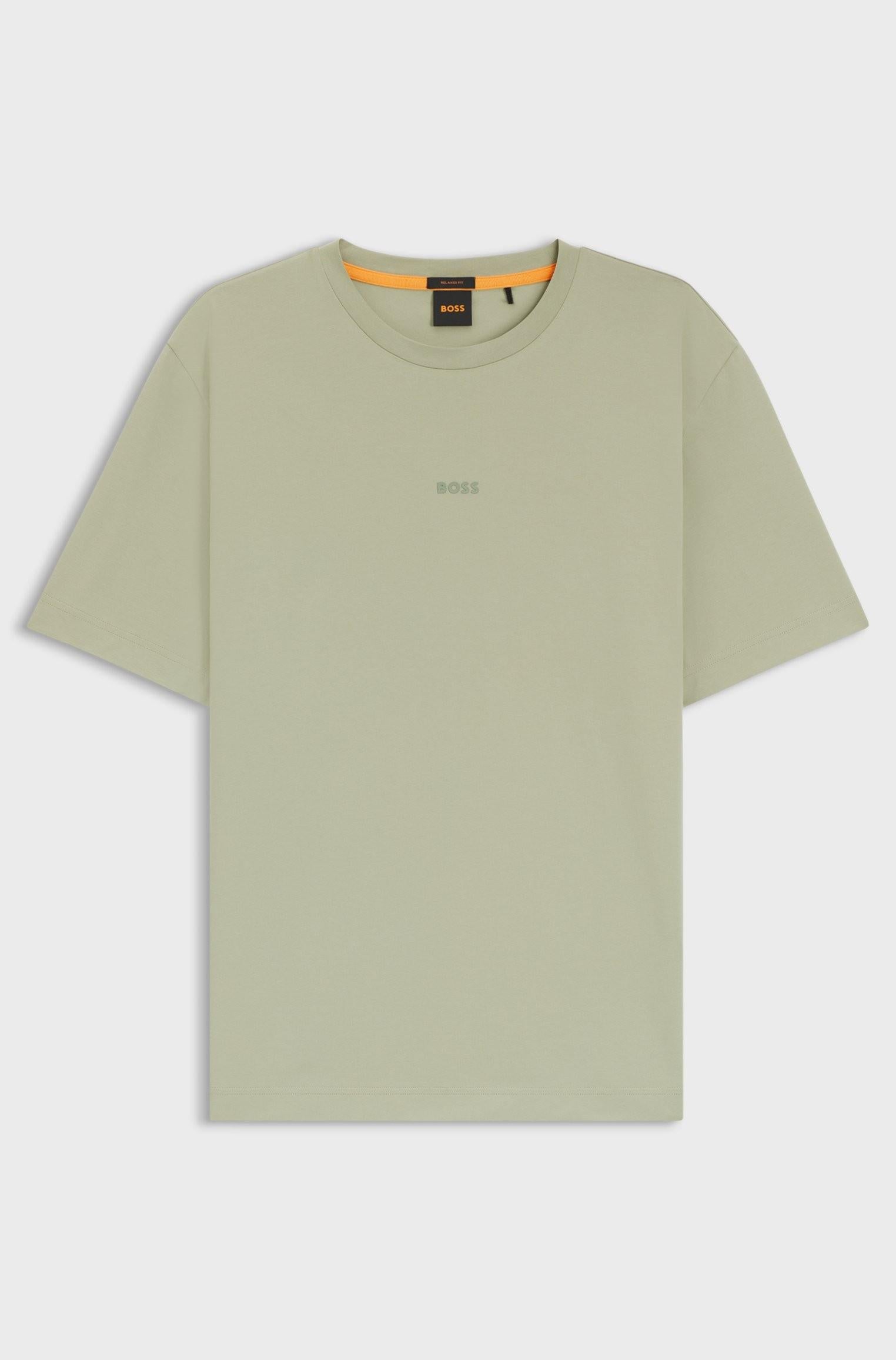 T-shirt in cotone elasticizzato con logo stampato 50473278 370 BOSS 