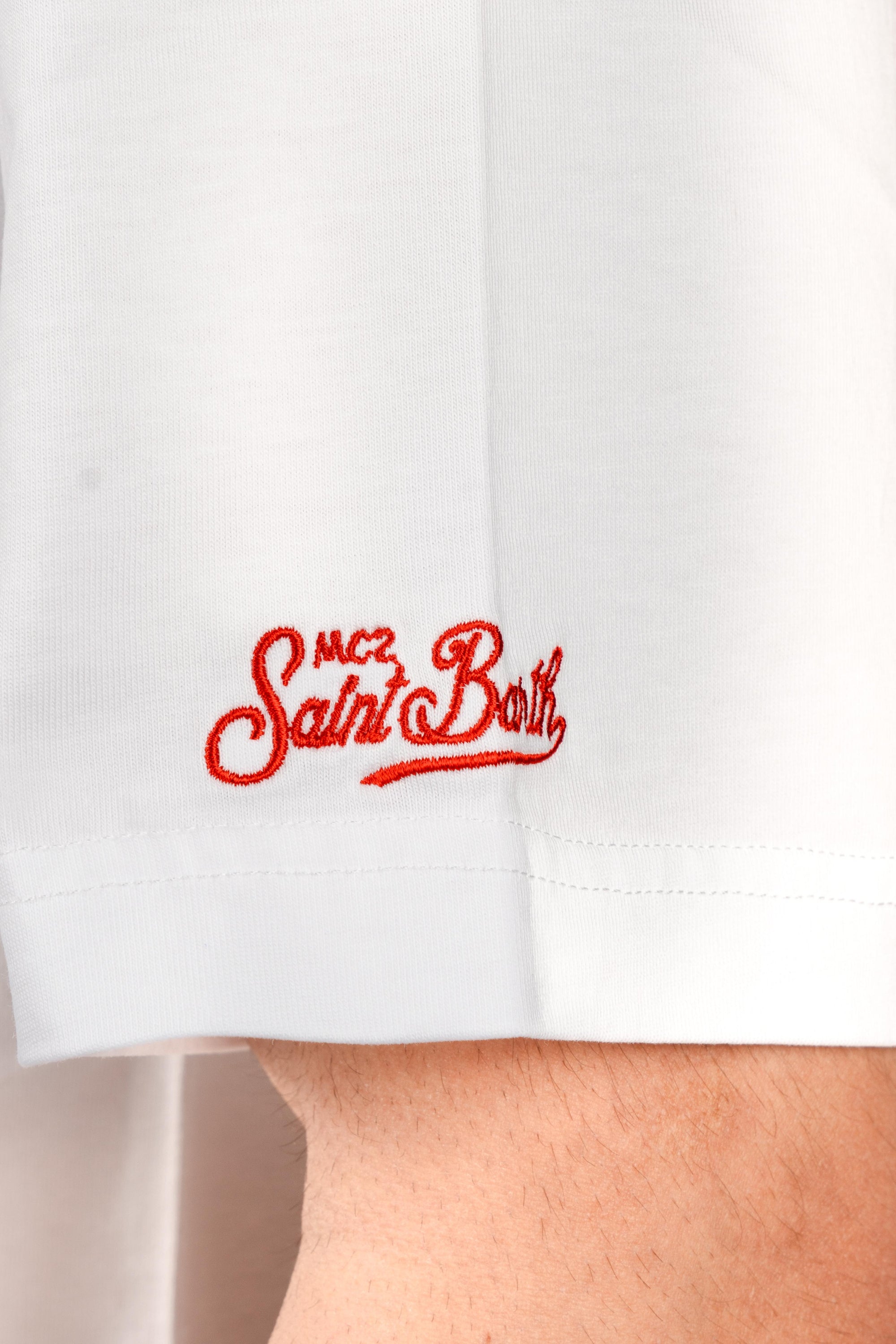 T-shirt Delmar con stampa Find Me On Vacation e maxi grafica sul retro DLR0001 08058L MC2 SAINT BARTH 
