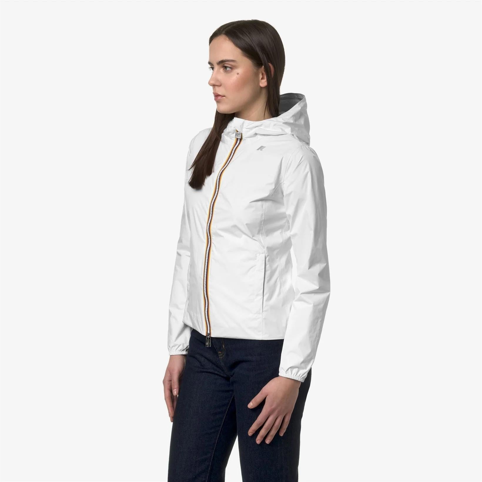 Giacca Corta Lily Plus.2 Reversibile impermeabile donna bianco beige K41317W AOM K-WAY 