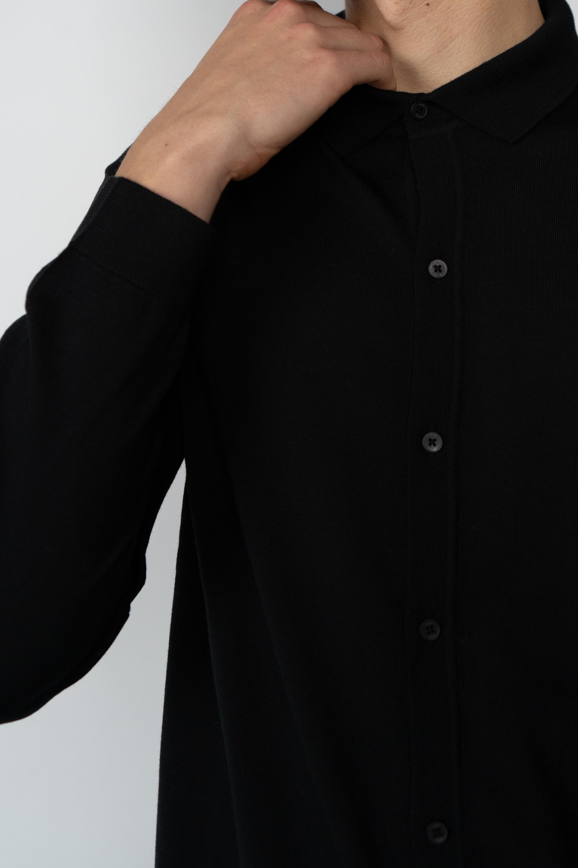 Cardigan con colletto polo 50550087 001 BOSS 