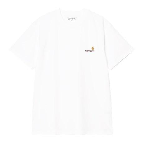 S/S American Script T-Shirt bianca I029956 02XX CARHARTT WIP 