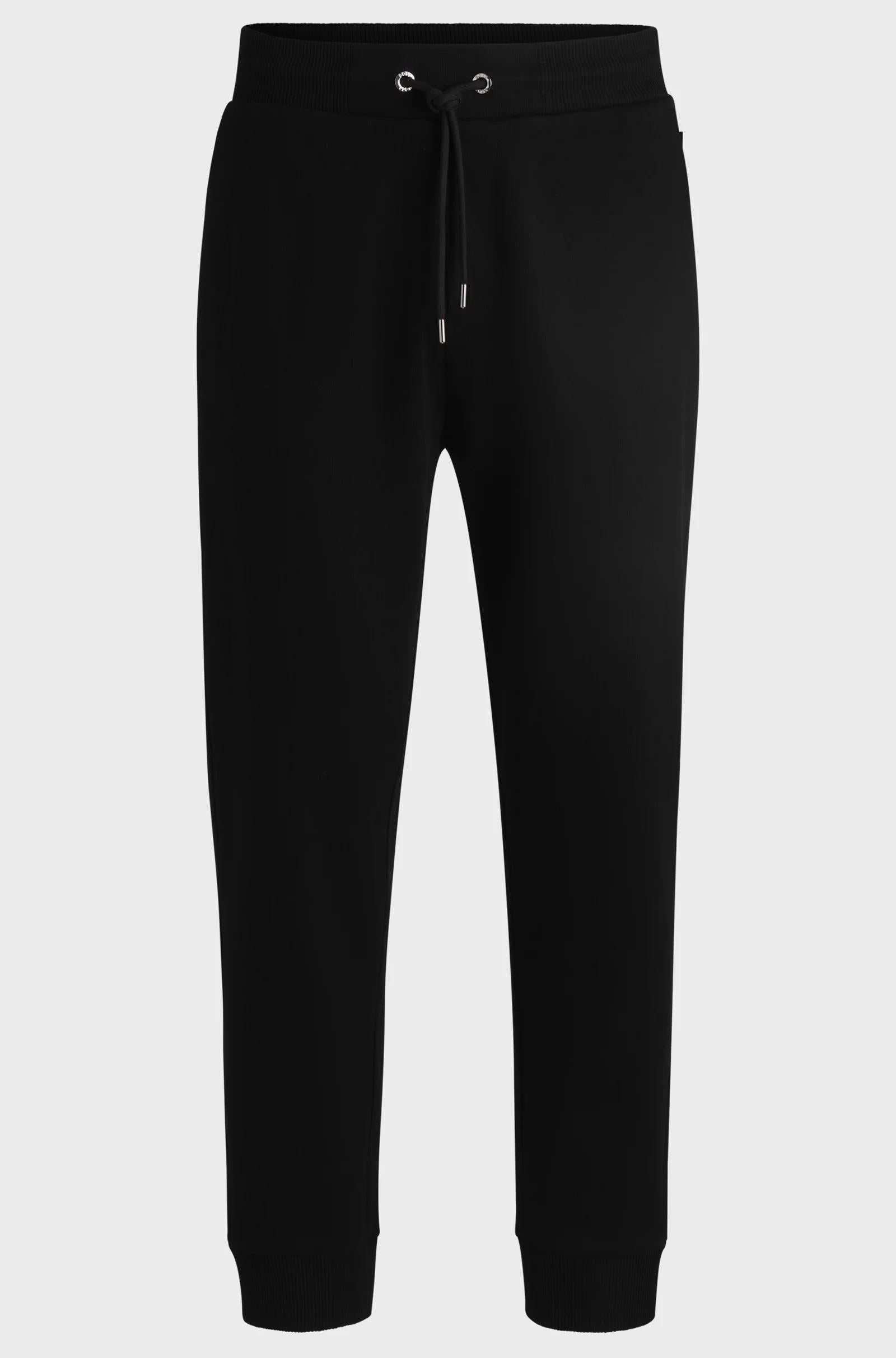 Pantaloni della tuta in cotone mercerizzato con elastico in vita a righe 50531856 001 BOSS 