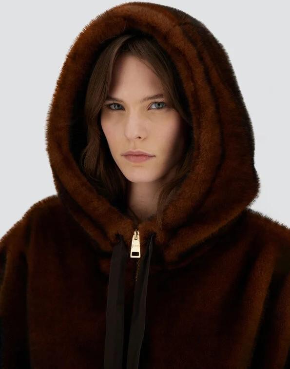 Bomber in melange alternative mink fur GI000318D12739 8800 HERNO 