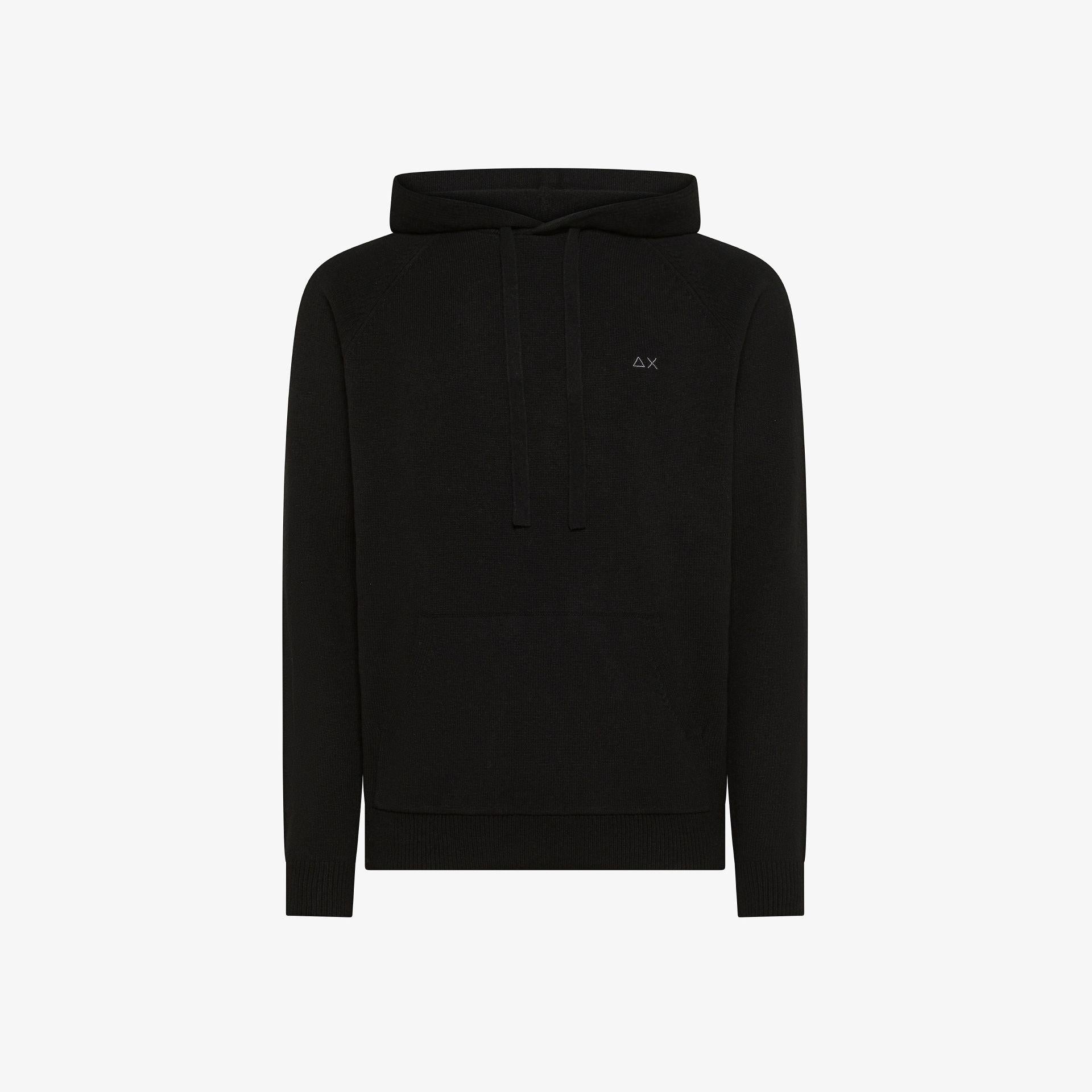 Maglia in misto cashmere con cappuccio K45113 11 SUN68 