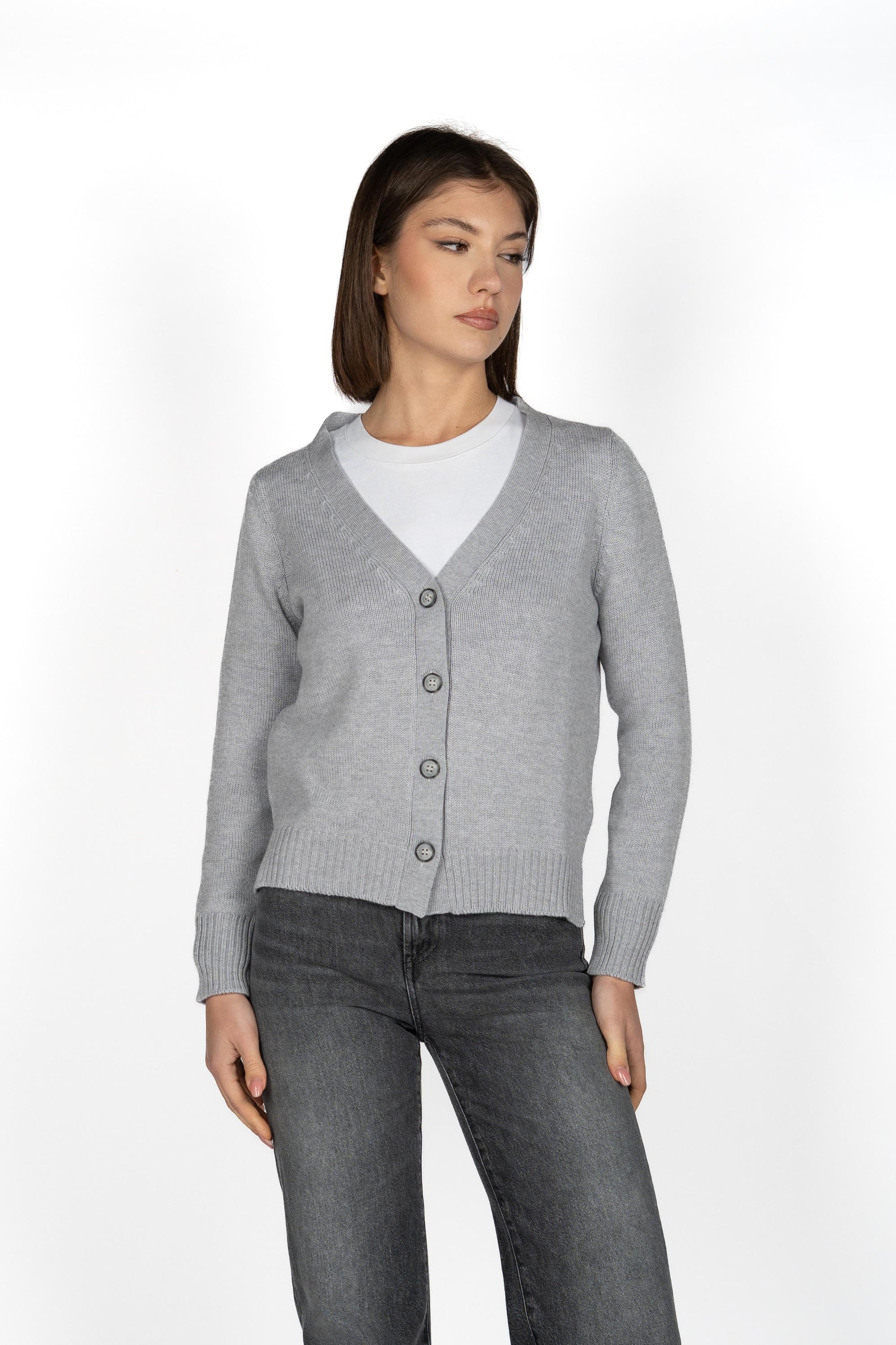 Cardigan 3 Fili In Lana Merino 13206/14200 052 GRAN SASSO 