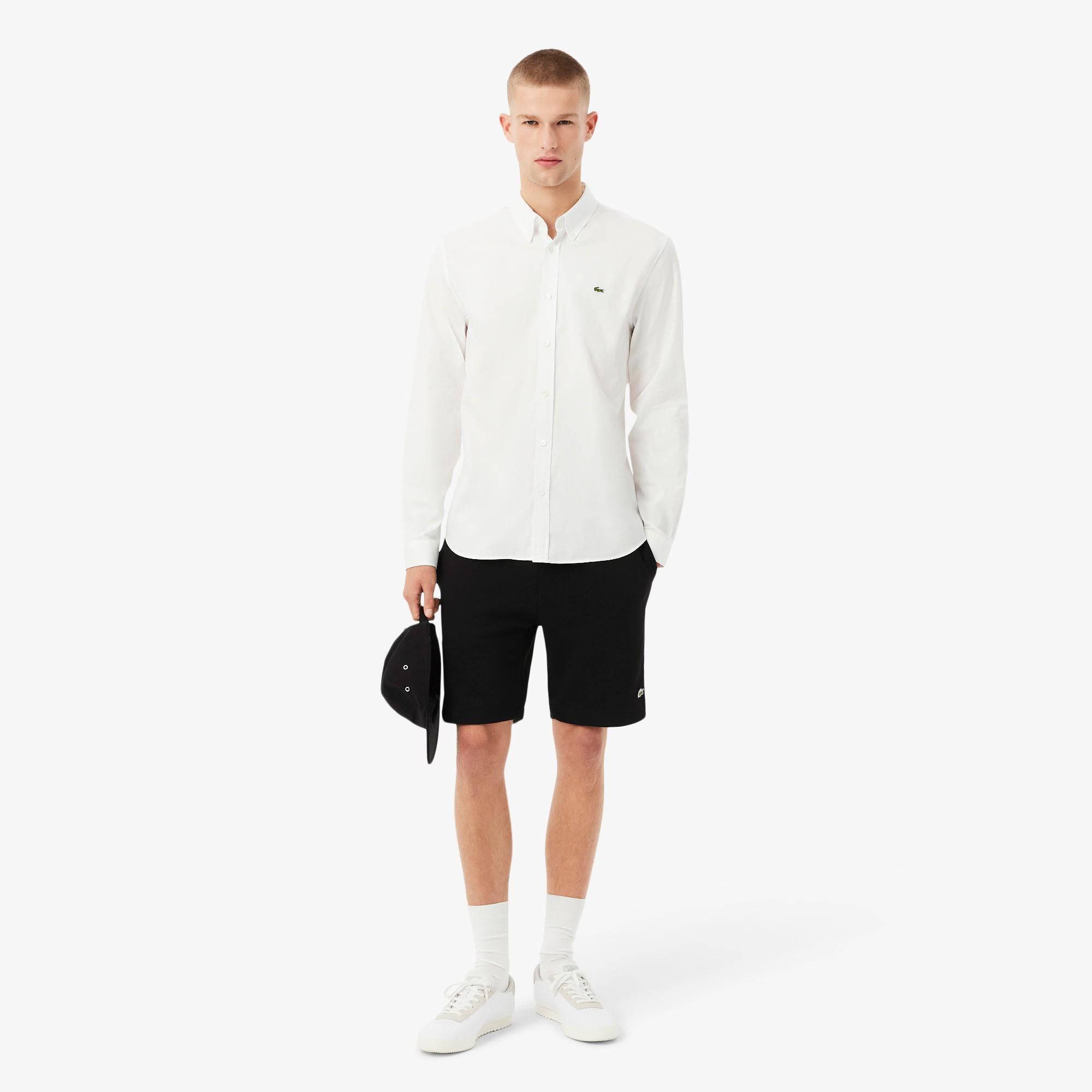 Shorts in tessuto felpato regular fit GH9860 031 LACOSTE 