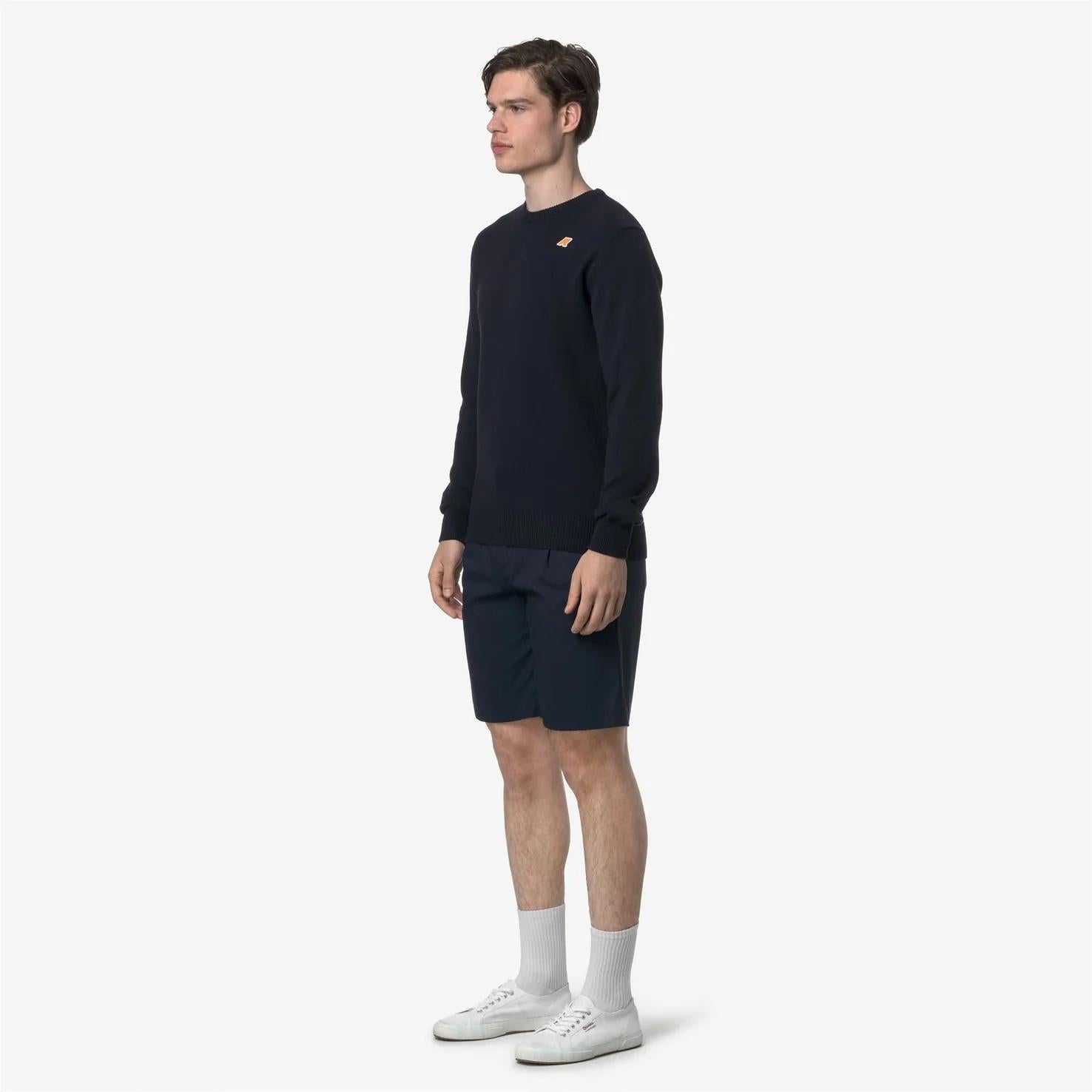 Pantaloncini da golf chino da uomo con misto cotone elasticizzato blu K5122UW K89 K-WAY 