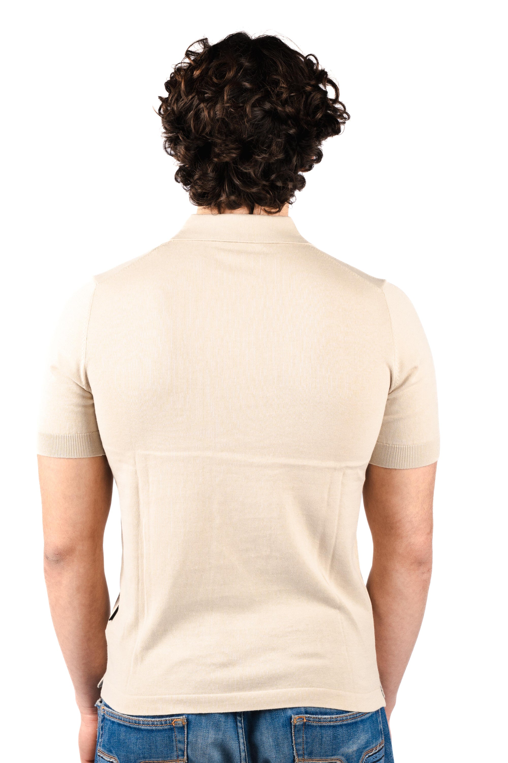 Polo knit v neck R5009M261 PANAMA REFRIGUE 