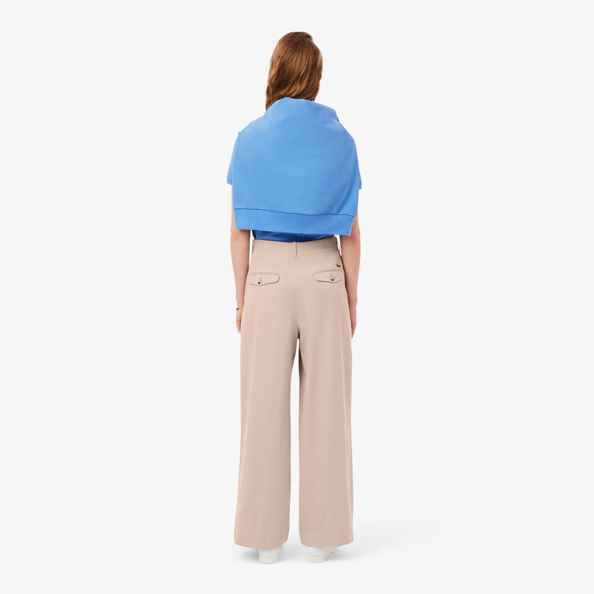 Pantaloni chino in gabardine elasticizzato wide fit HF0205 X6F LACOSTE 
