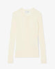 Ribbed merino wool knit cardigan