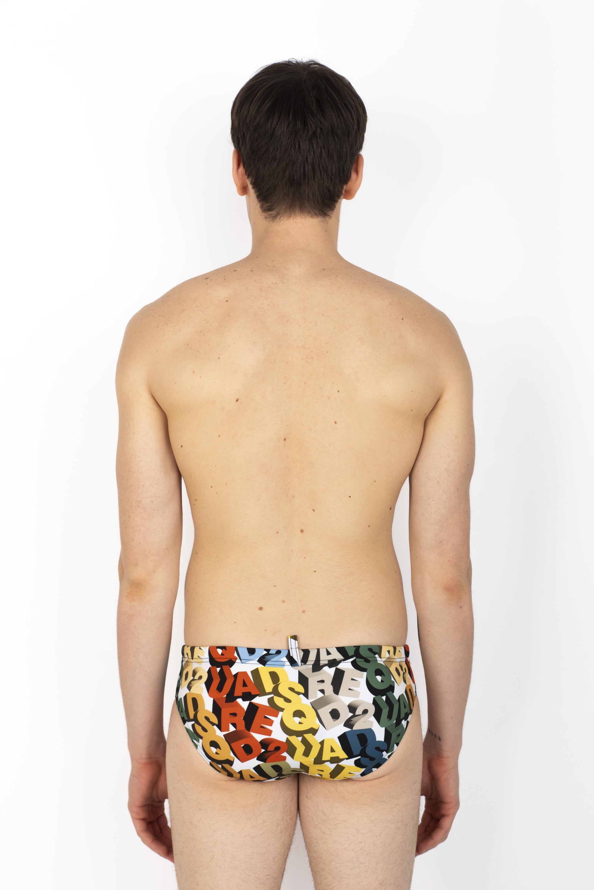 Swim Brief con all over logo  D7B356090 997 DSQUARED BEACHWEAR 