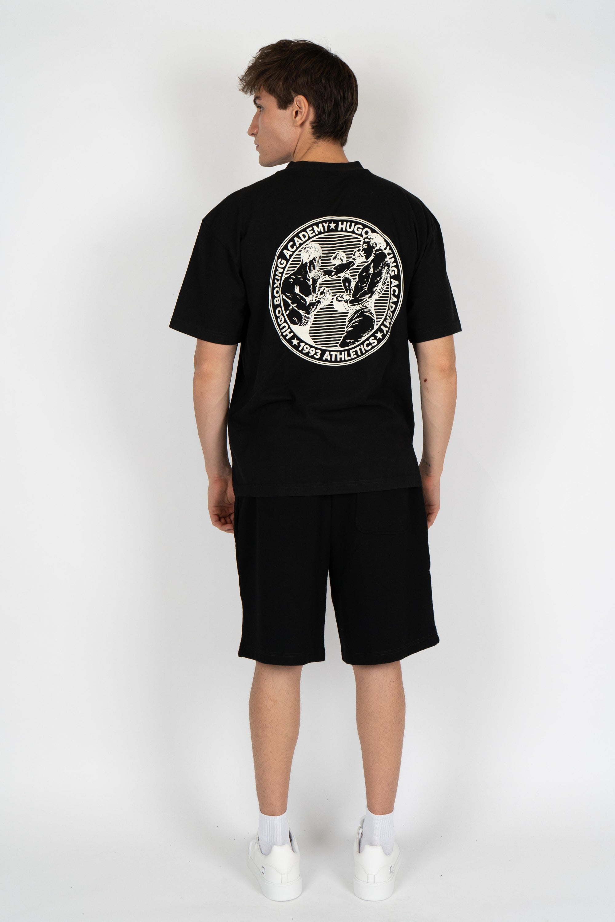 T-shirt in jersey di cotone con grafica ispirata alla boxe 50542366 001 HUGO 