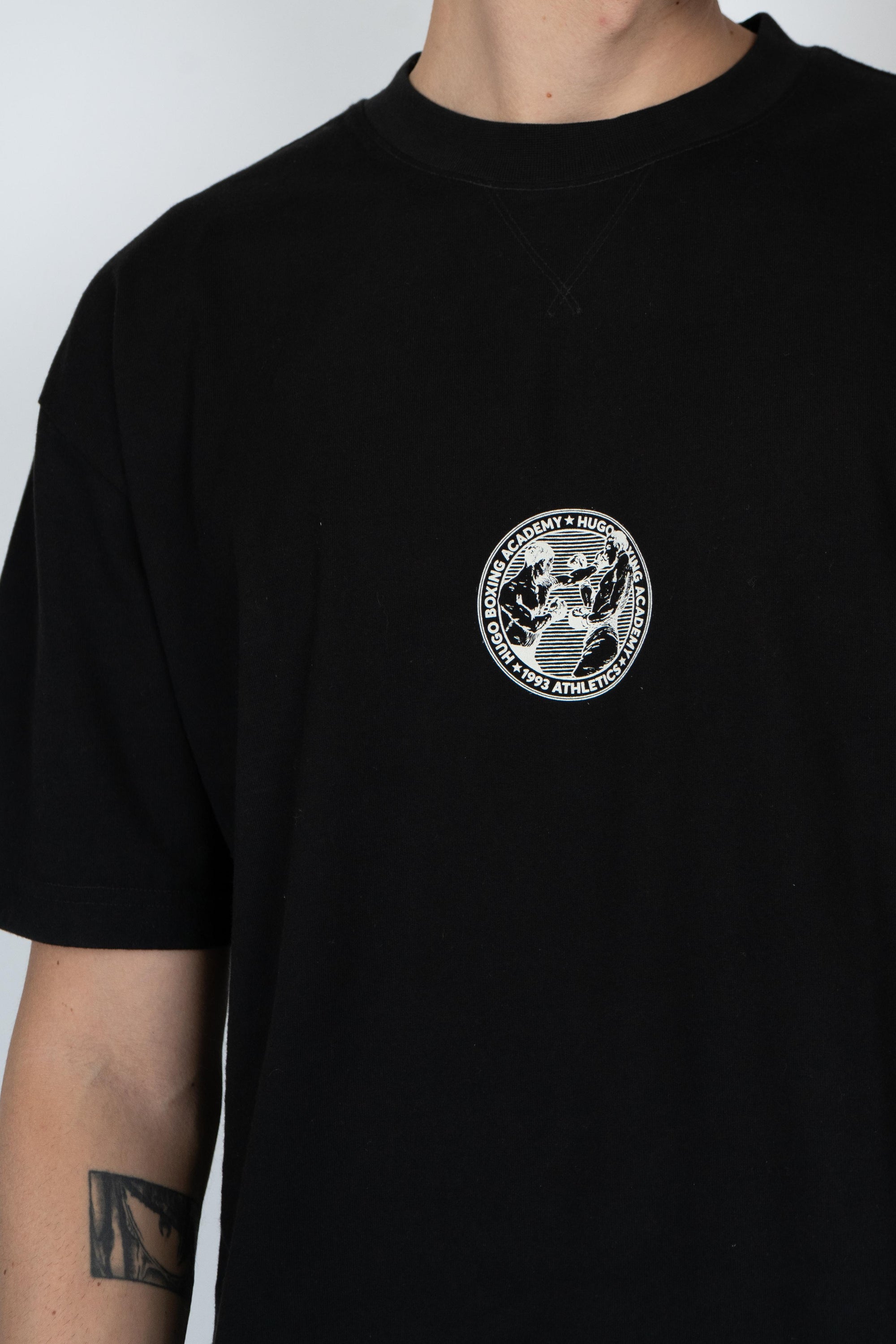 T-shirt in jersey di cotone con grafica ispirata alla boxe 50542366 001 HUGO 