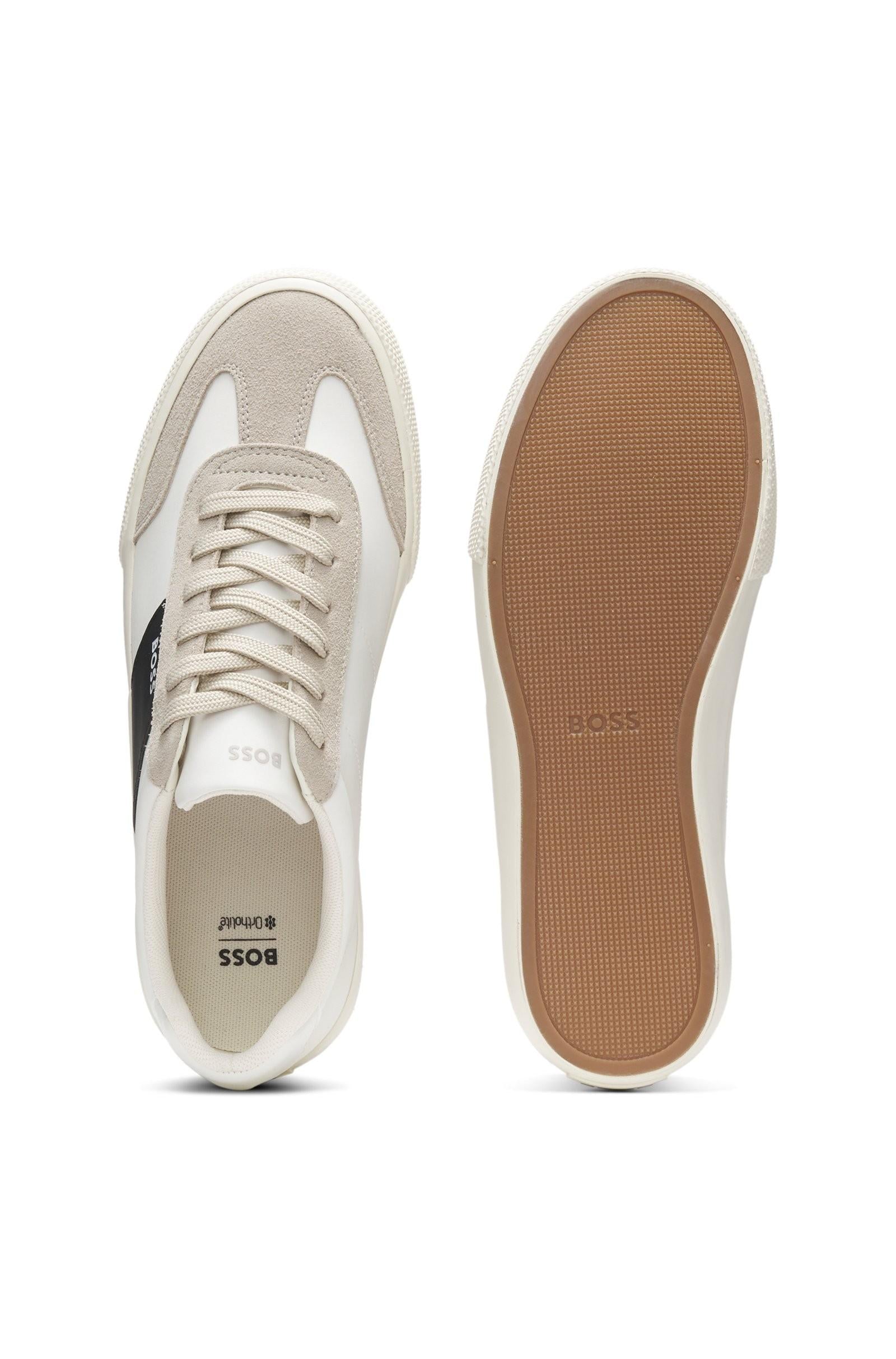 Sneakers con inserti in pelle scamosciata 50563847 271 BOSS SHOES 