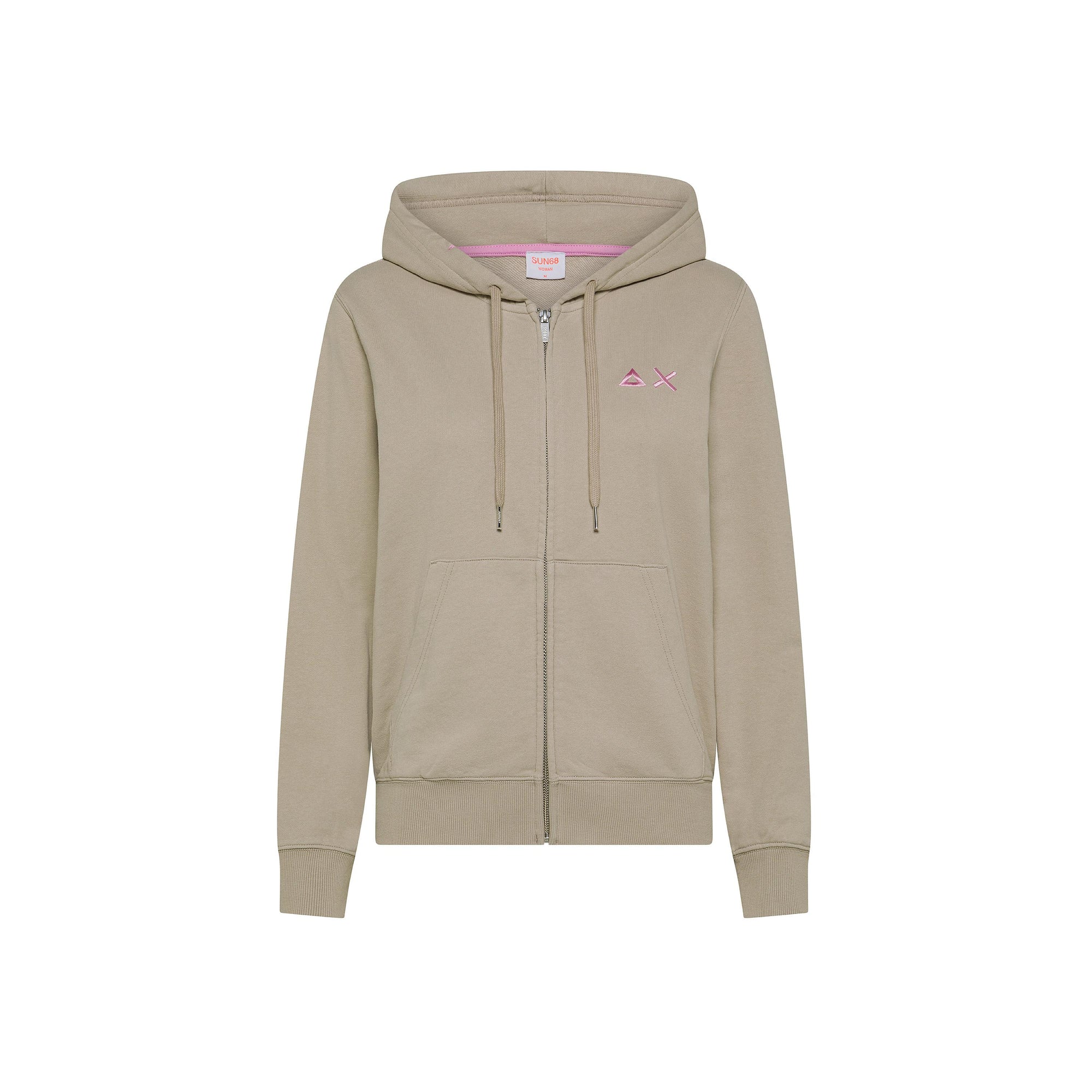 Felpa con cappuccio e zip F35201 98 SUN68 