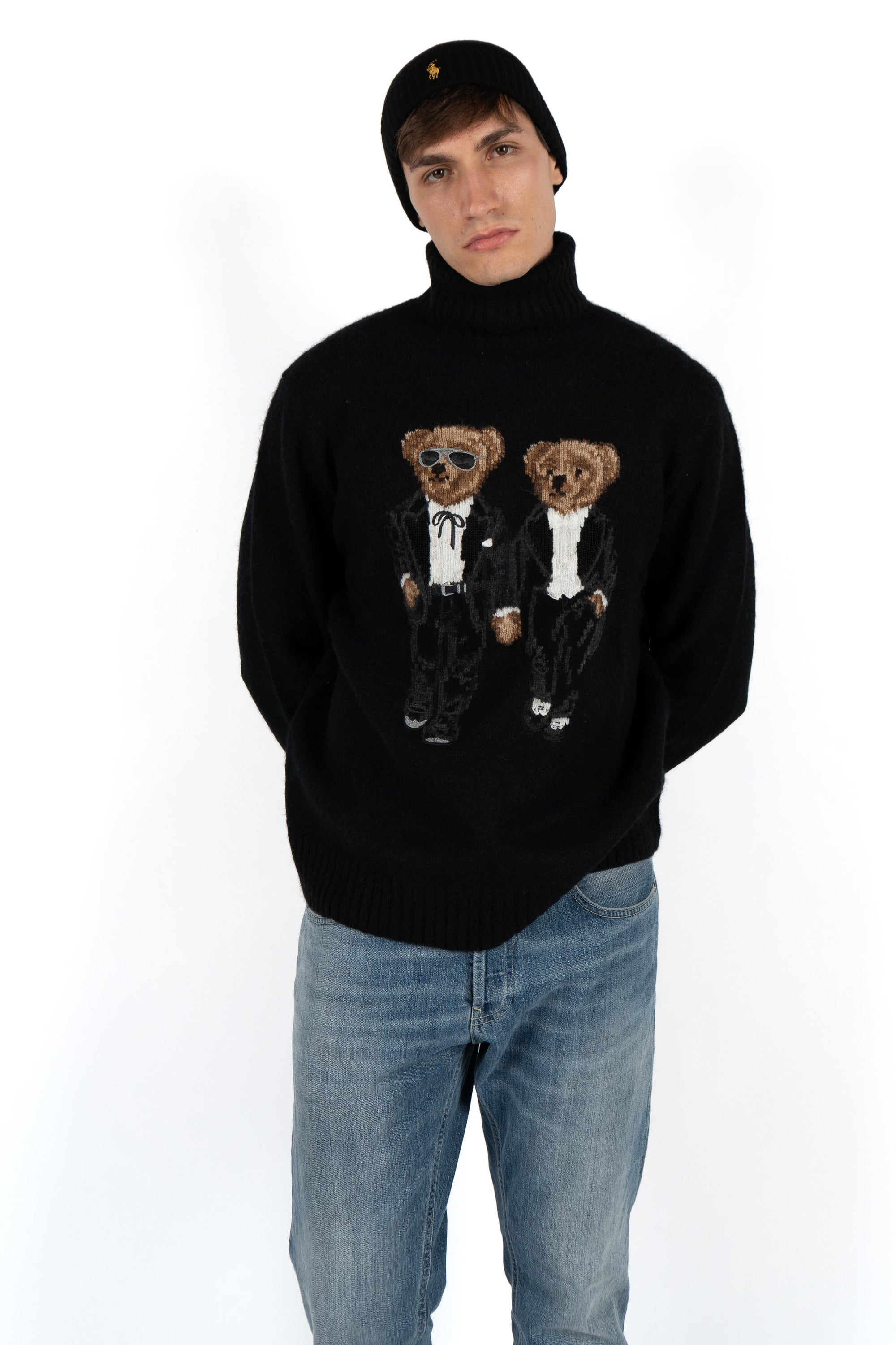 Berretto in lana con pony 710886137 008 POLO RALPH LAUREN 