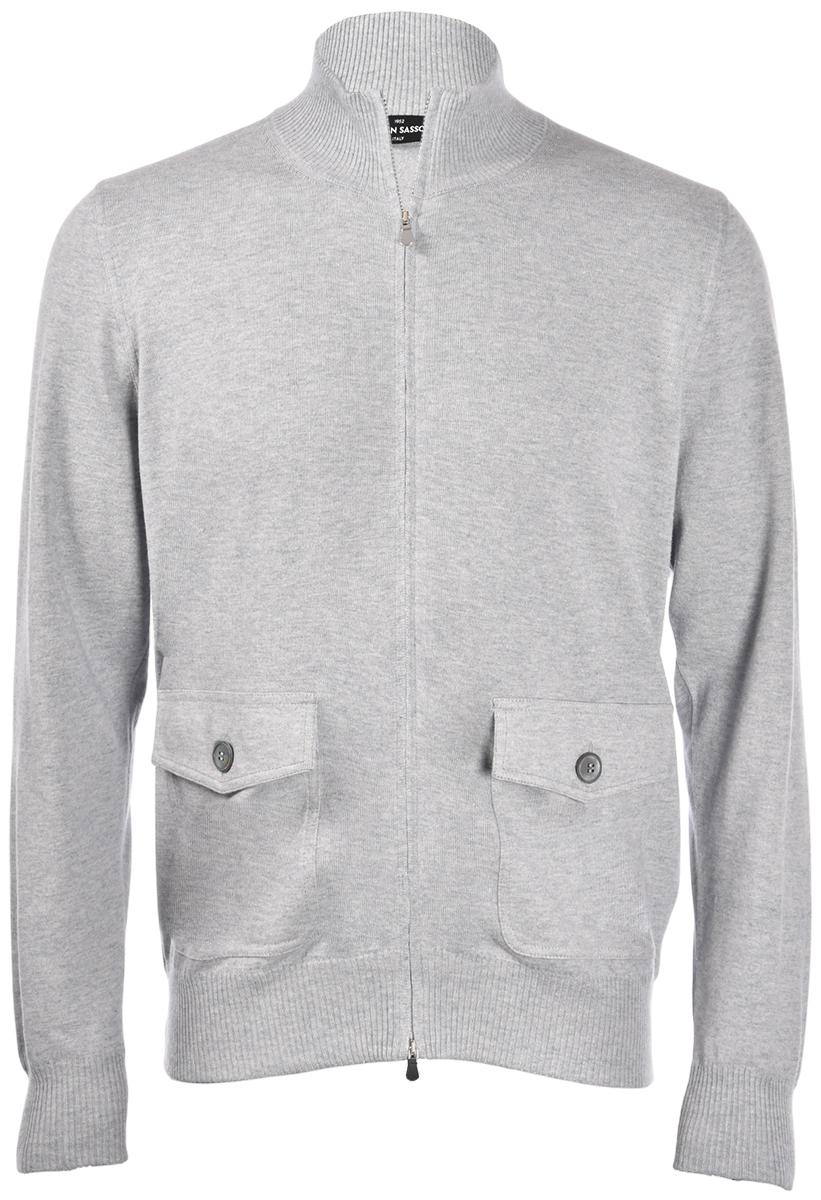 Maglia zip con collo alto grigio 57125/23217 050 GRAN SASSO 