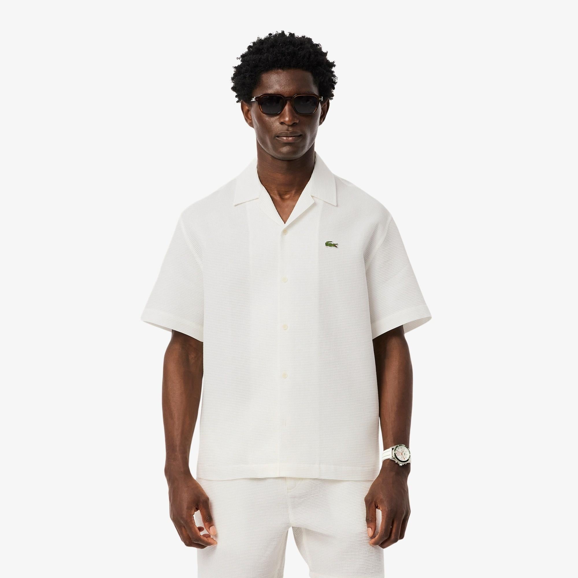 Camicia a nido d'ape CH9924 70V LACOSTE 