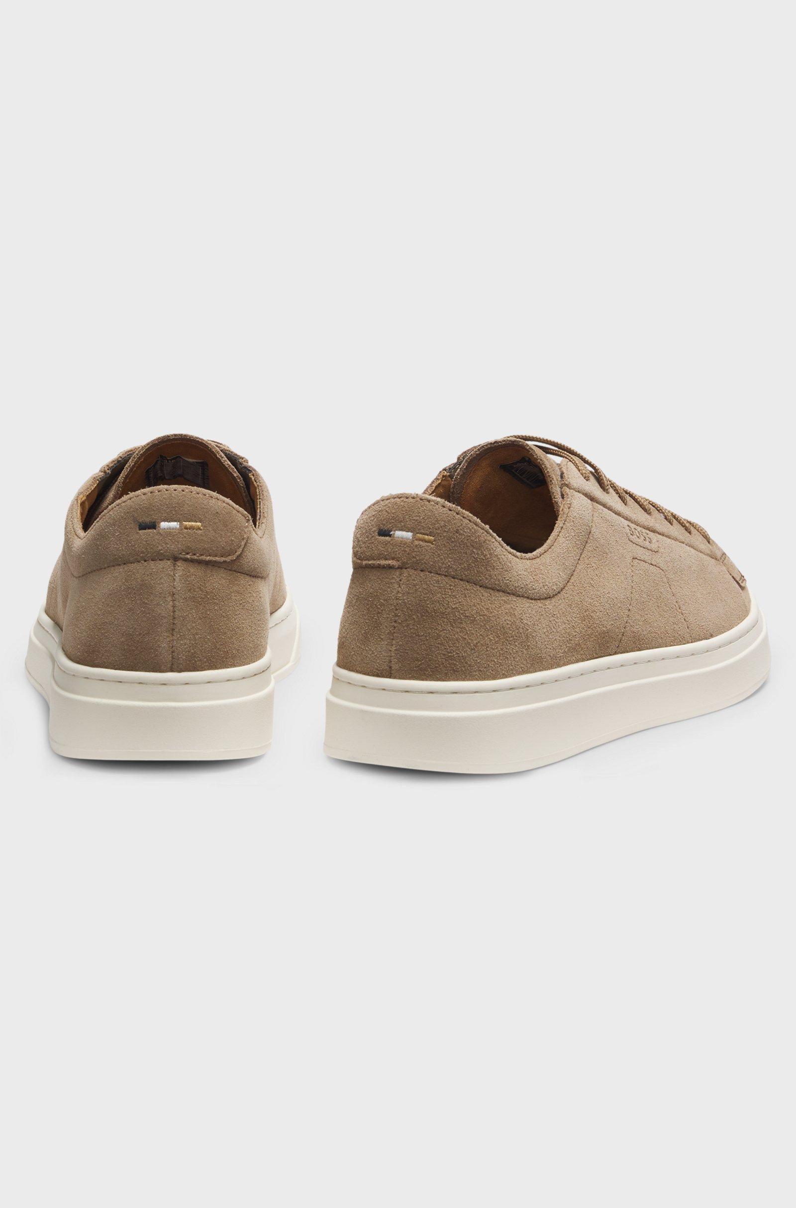 Sneakers in pelle scamosciata con logo goffrato 50563162 260 BOSS SHOES 