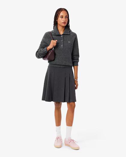 Maglione a collo alto in lana cardata AF4010 050 LACOSTE 