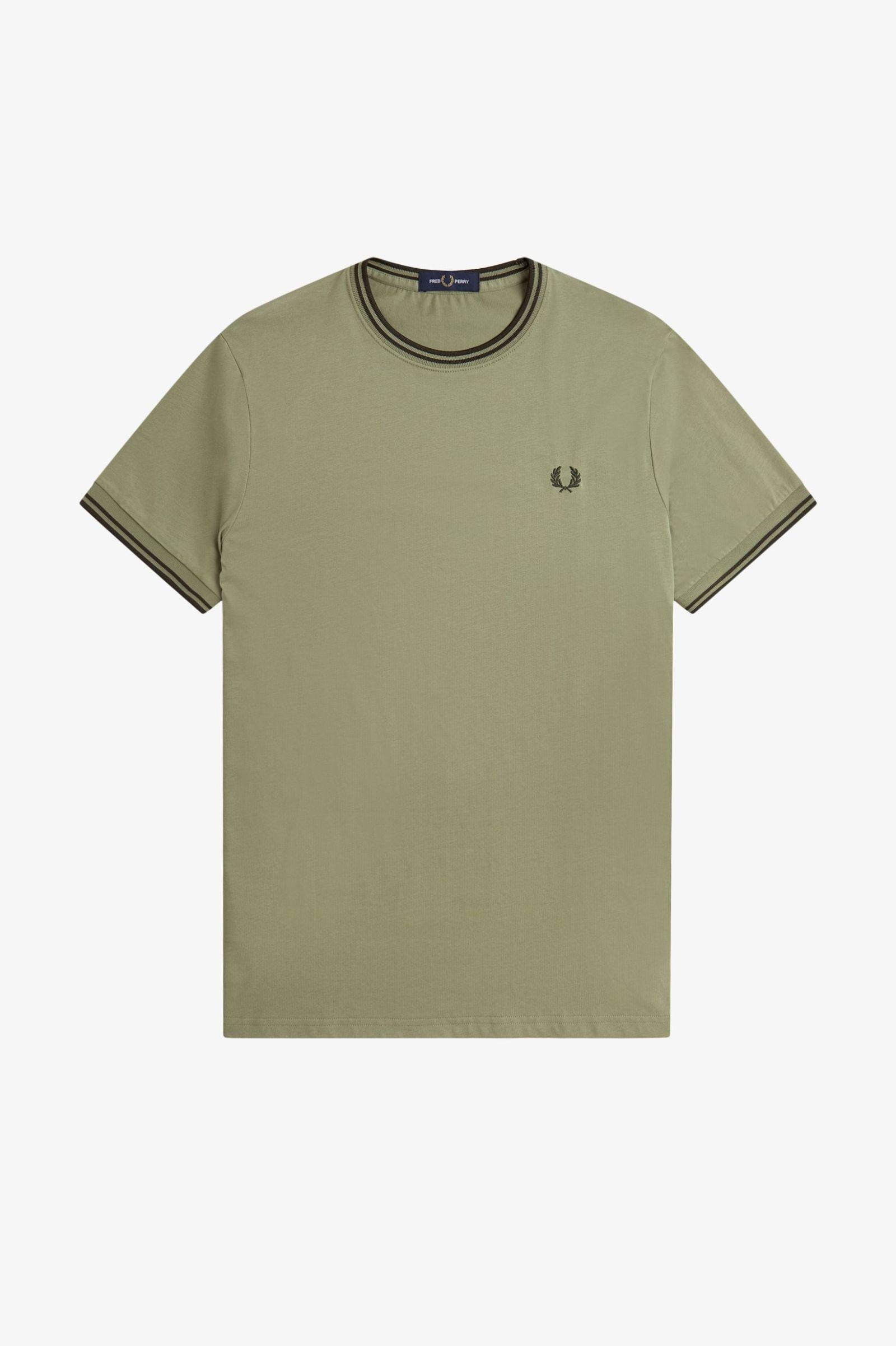 T-shirtcon doppia riga M158854 Y64 FRED PERRY 
