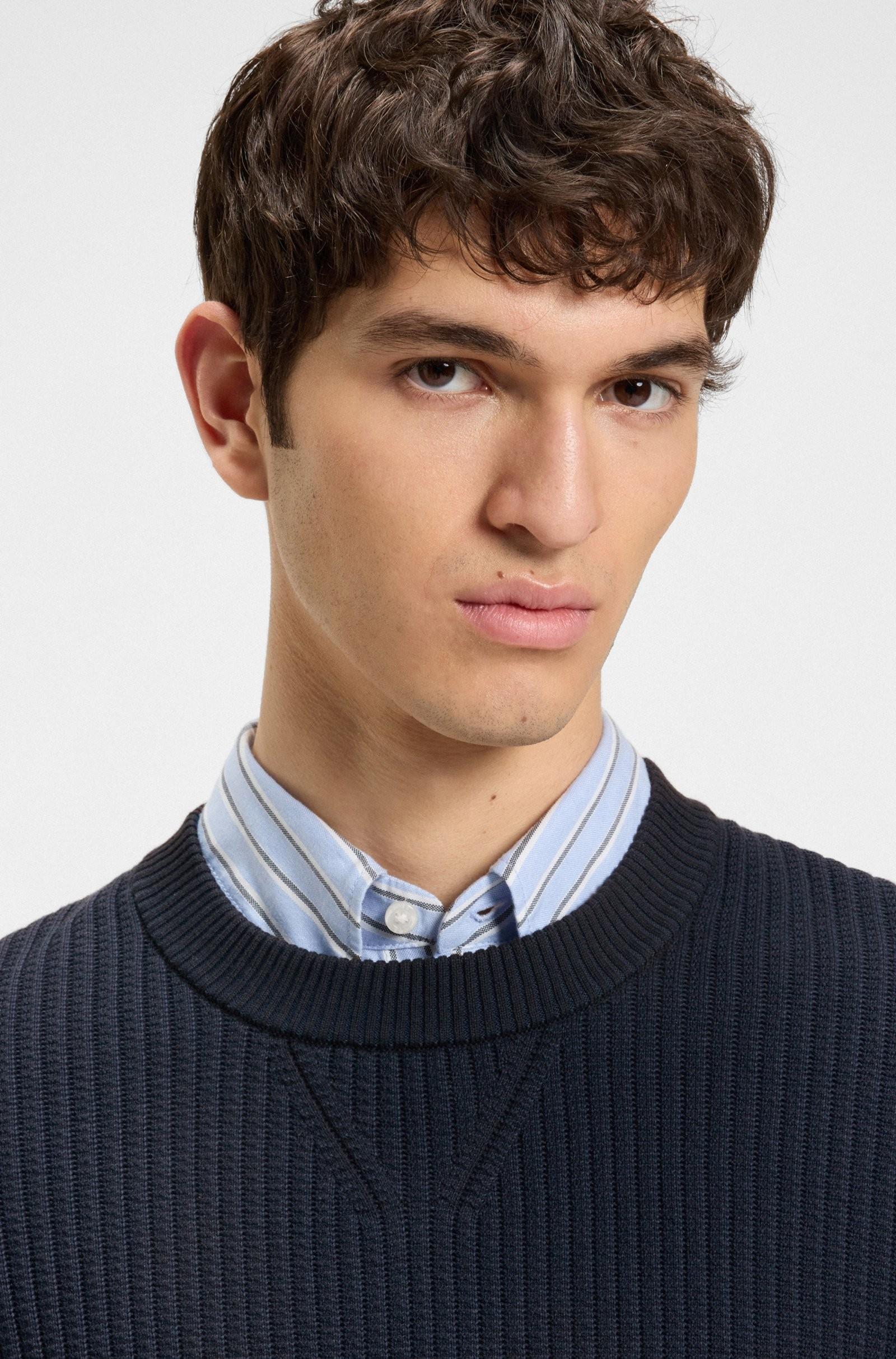 Maglione in misto cotone con lavorazione 3D 50543693 404 BOSS 