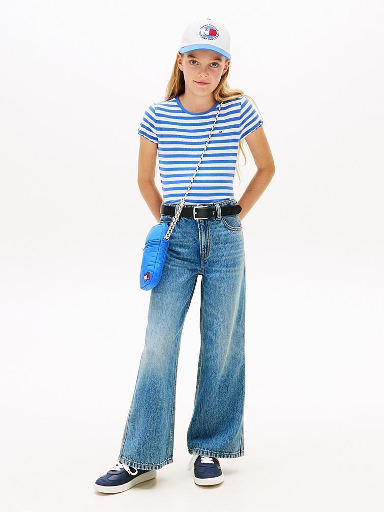 Jeans mabel larghi a vita alta con baffature KG0KG09186J 1A4 TOMMY HILFIGER 