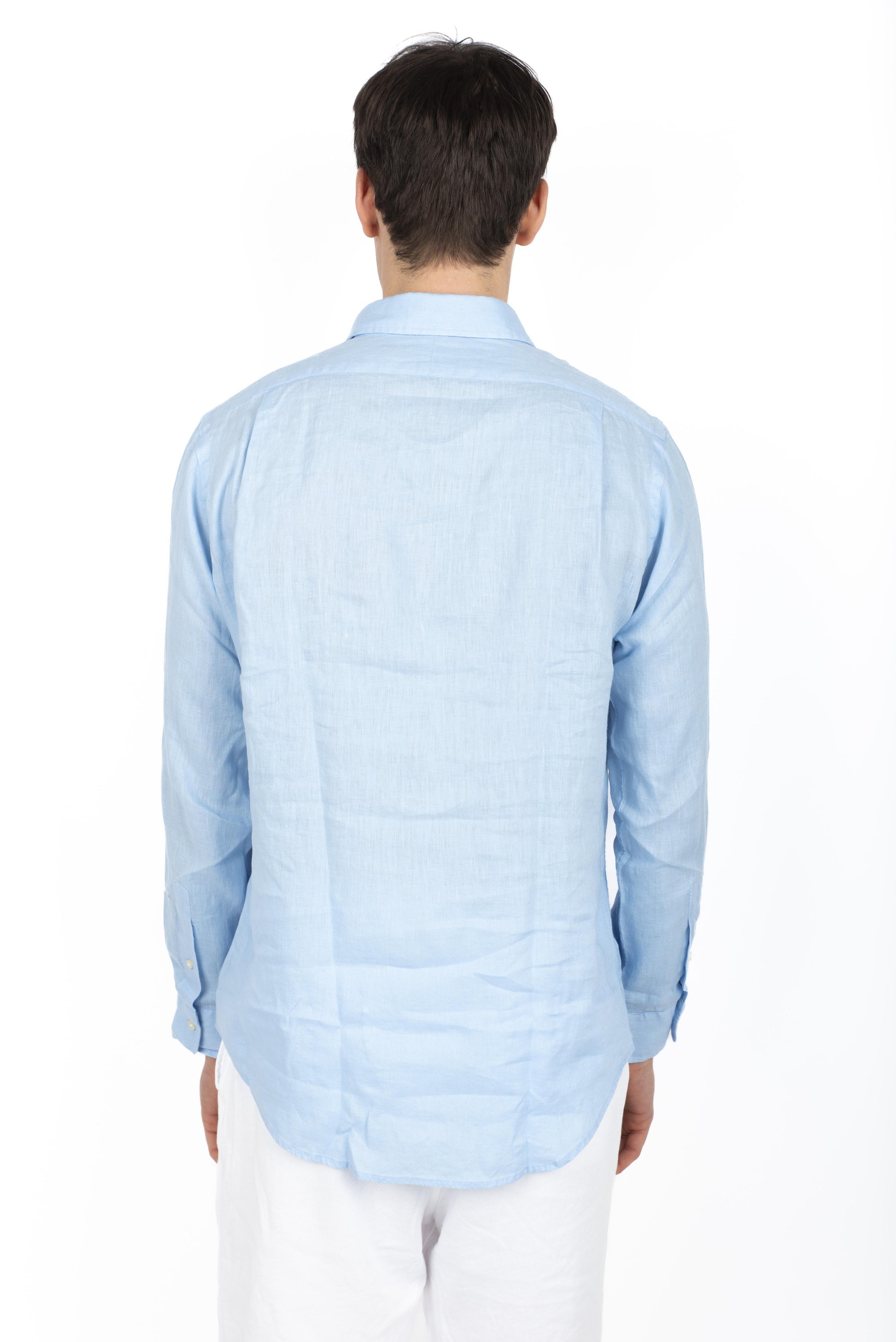 Camicia in lino Custom Fit blu ufficio 710974779 004 POLO RALPH LAUREN 