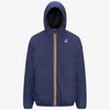 Giacca media calda unisex blu cobalto con materiali riciclati