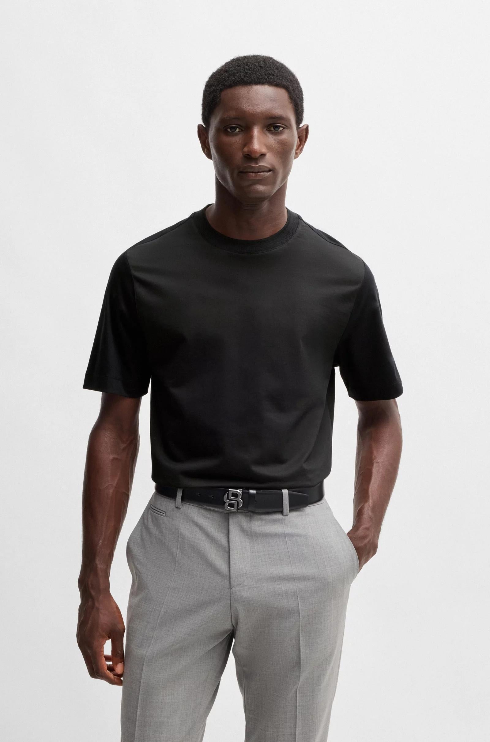 T-shirt regular fit con corpo strutturato 50531962 001 BOSS 